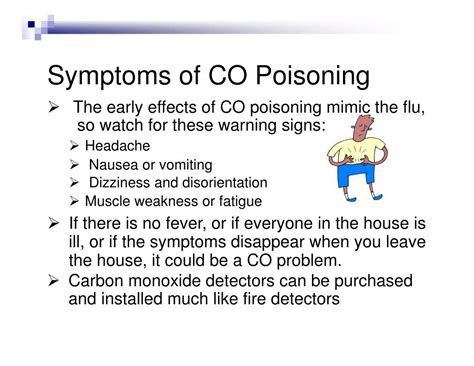 symptoms of gas poisoning from stove